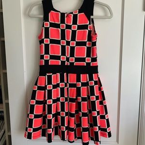 Elisa B NWOT Mod Style Pleated Dress Size 14